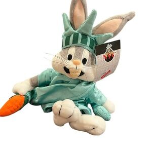 12" plush Warner Bros BUGS BUNNY NYC STATUE OF LIBERTY 2000 looney tunes new nwt